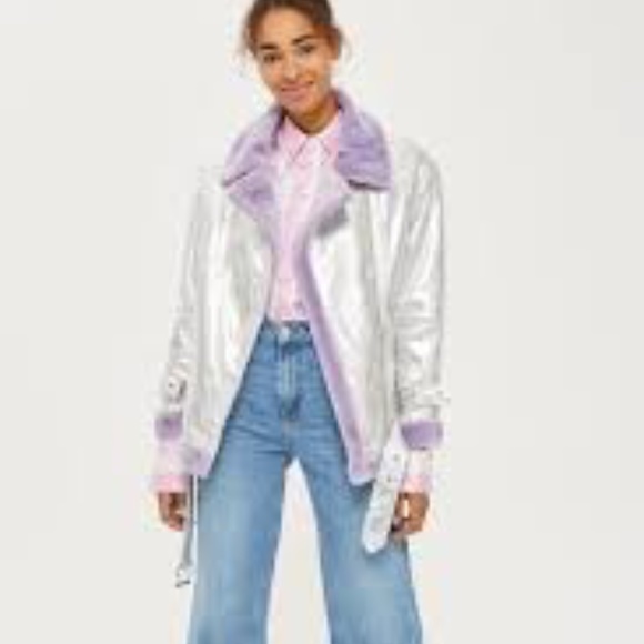 Top Shop Metallic Leather Jackets That Will Make You Believe Again, Size 2